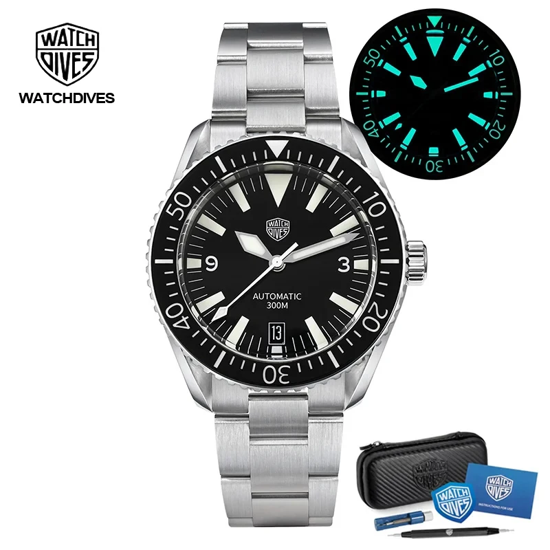 

Watchdives Sharkmaster Watch 39mm WD1967 V2 NH35 Automatic Domed Sapphire Crystal 300m BGW9 Luminous Luxury Men Wristwatch