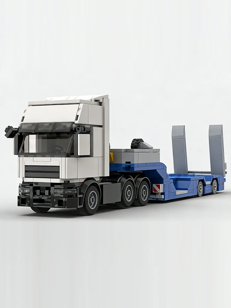 Véhicules de Secours Urbains Modèle MOC Briques de Construction Remorque avec Roues Technologie Modulaire Cadeaux de Vacances pour Enfants Jouets à Assembler