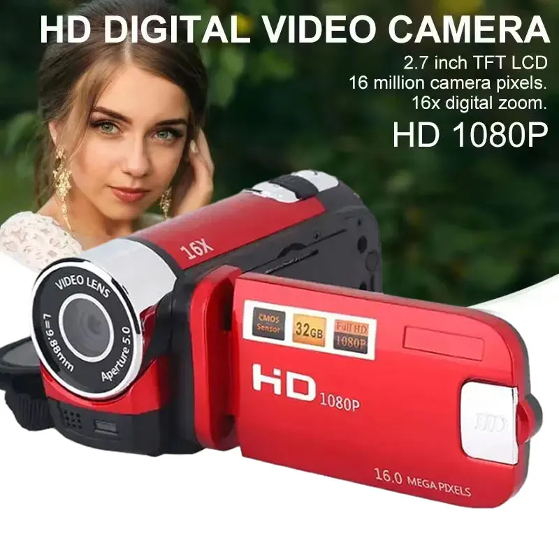 

DV Video Camcorder Digital Video 1080P Camera HD 2.4-Inch Screen 16X Digital zoom For Homeuse Outdoors Party Travel Bivouac