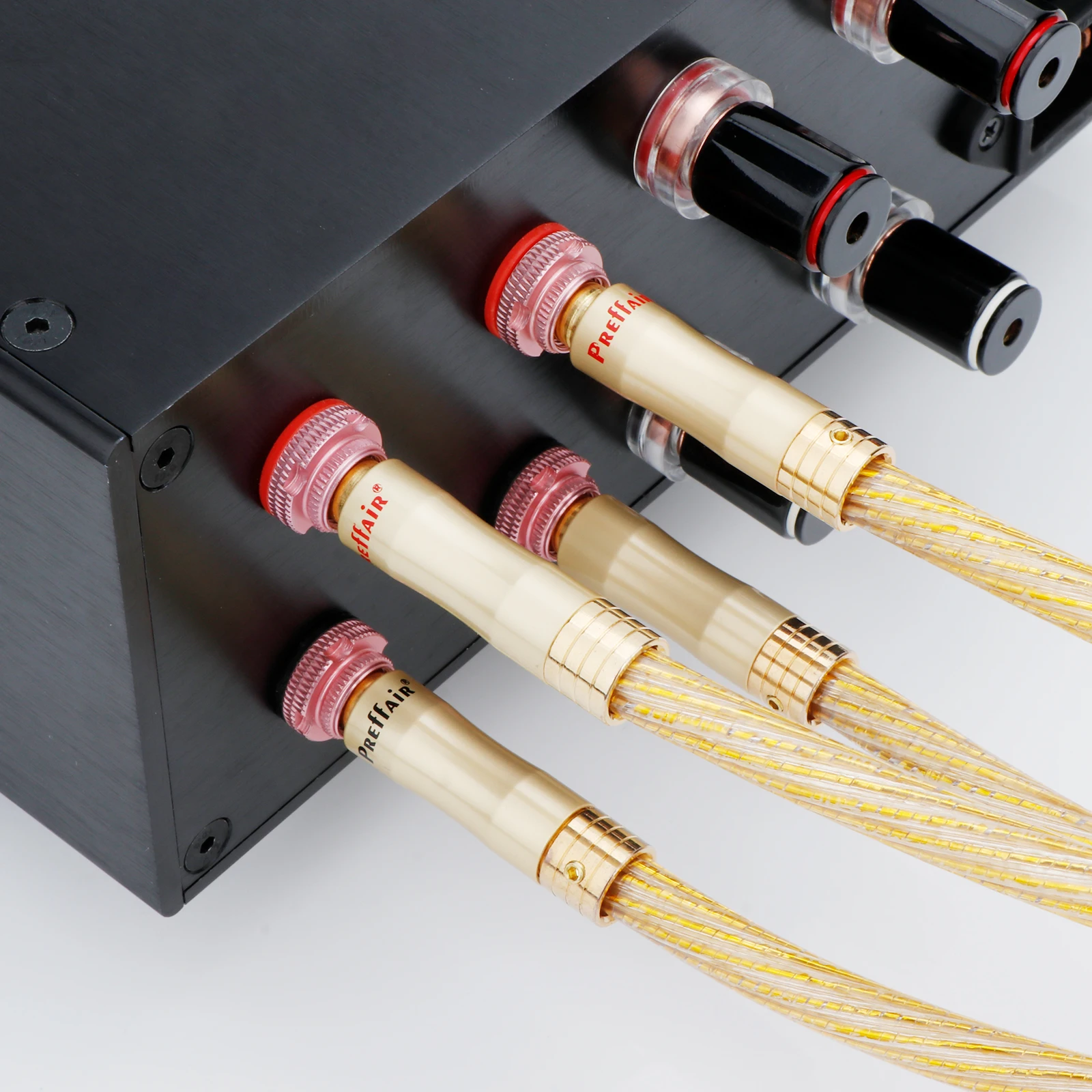 Par 8N OCC Cable de señal plateado Cable de audio RCA dorado Cable de audio 2RCA a 2RCA para amplificador DVD