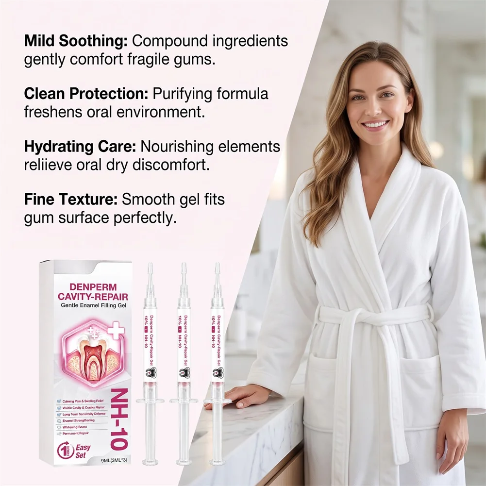 Cavity-Repair Natural Enamel Filling Gel Cavity Prevention Oral Care Gel Repair Damaged-Enamel Enamel Remineralization Gel