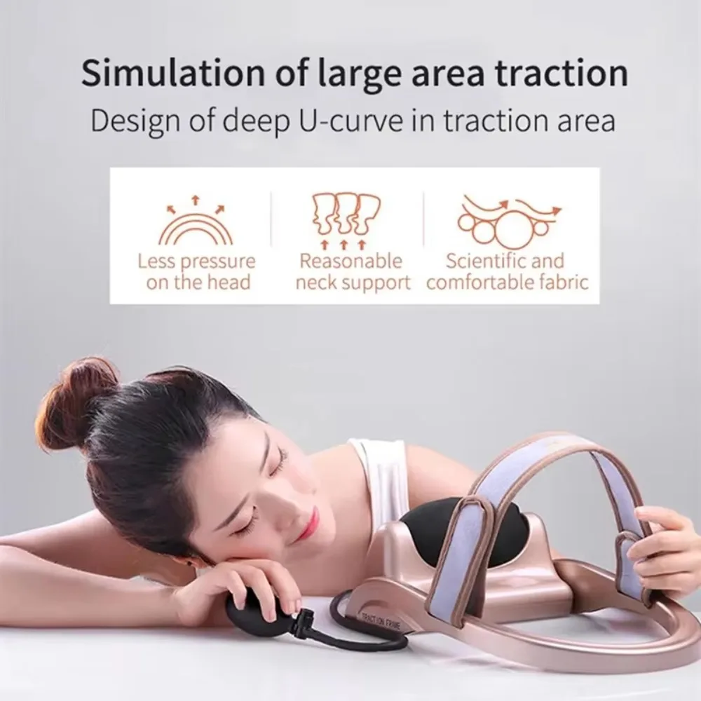 

Gifts Relax Filled Air Neck Massager Stretch Air Compression Cervical Tractor Pillow Kneading Squeeze Traction Posture Pump Home