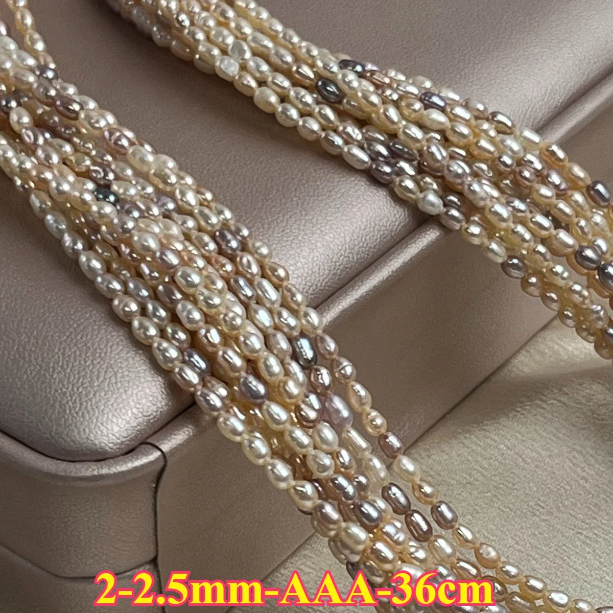 2-2.5mm AAA Natural Freshwater Pearl Mixed Candy Color Rice Spacer Bead Jewelry Make DIY Necklace Bracelet Women Gift Wedding - Image 6