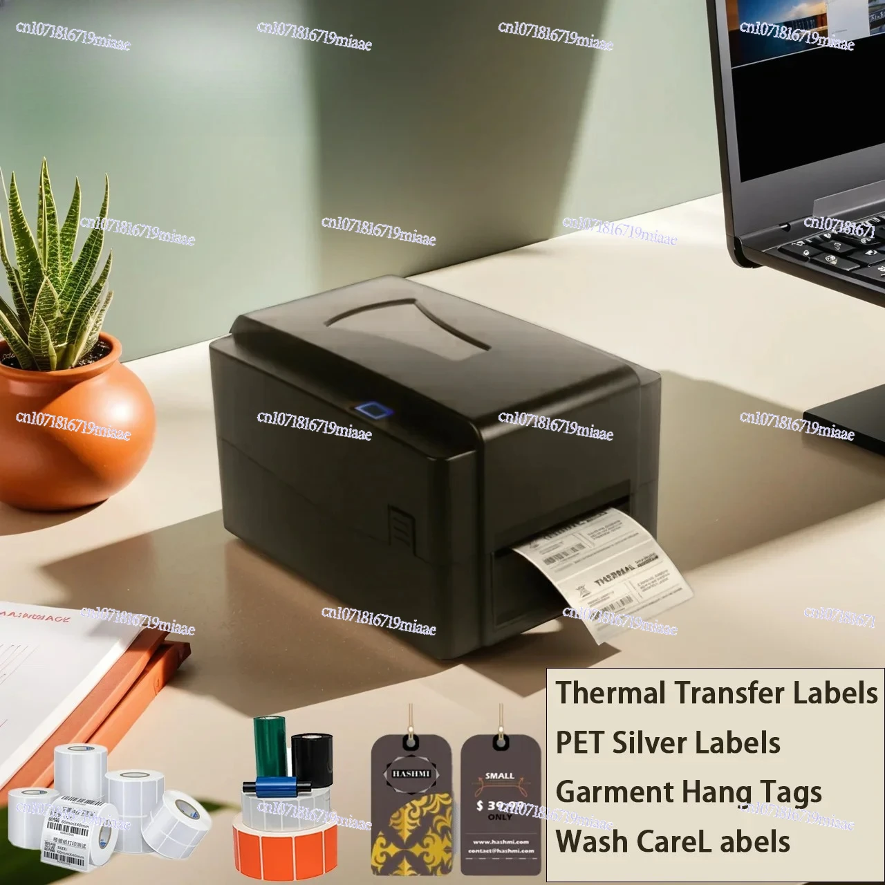 

Household Commercial Desktop Wireless Wifi Usb Portable Mini Thermal Transfer Bar Code Sticker Ribbon Label Printer for Business
