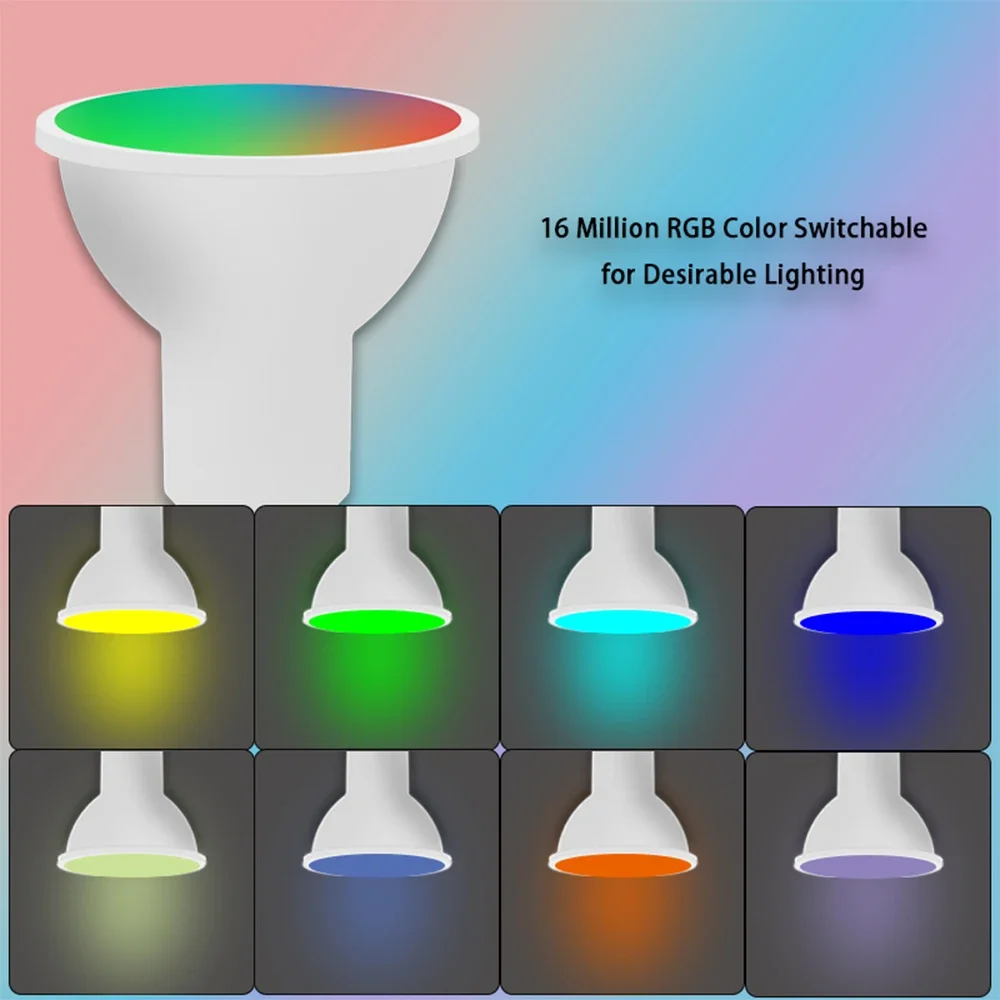24-key remote control GU10 spotlight atmosphere light 16-color RGBLED multi-color bulb 85-265V home lighting dimmable