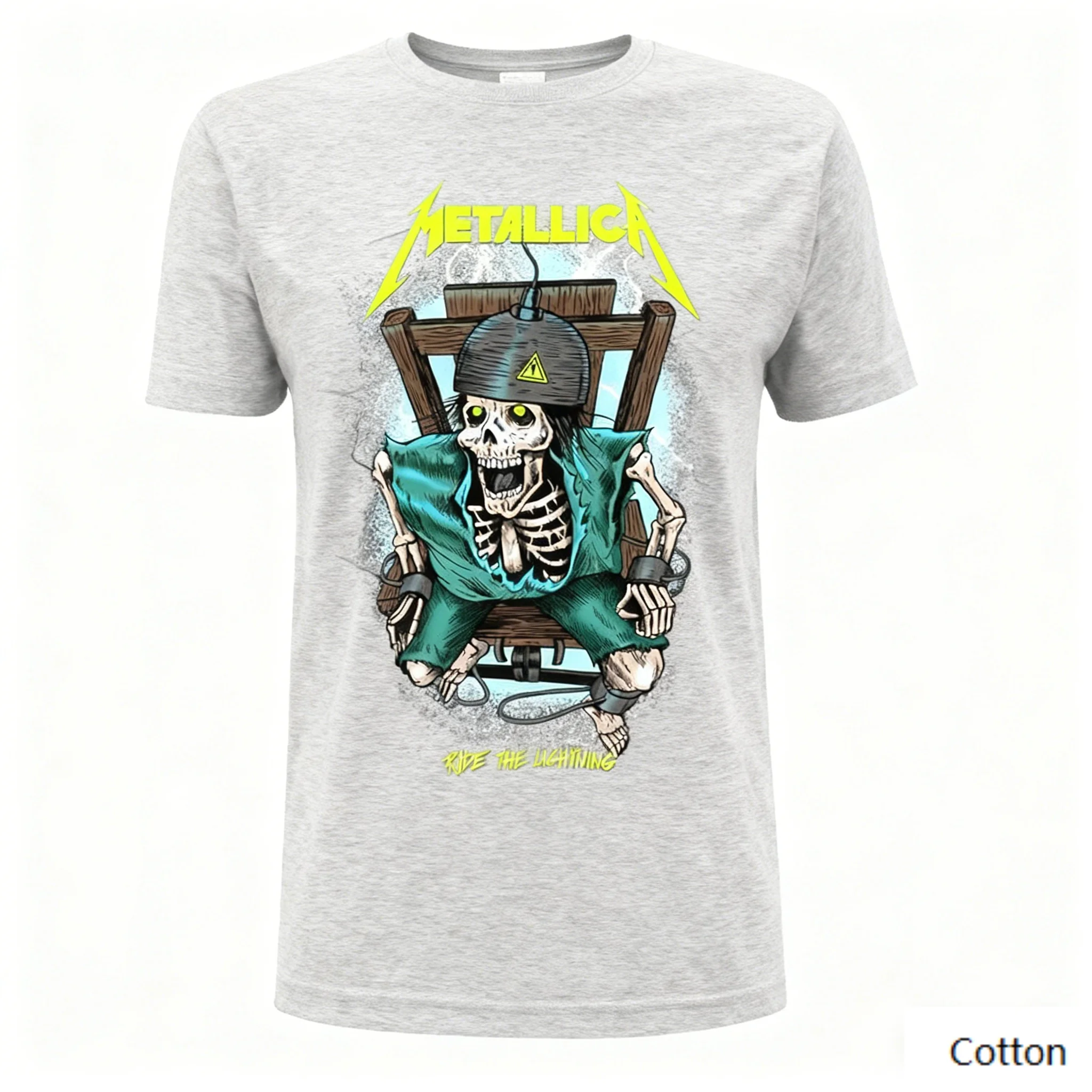 

Классическая футболка с альбомом Metallica, футболка Ride The Lightning, незаменимая для Those Who Love Legendary Thrash Metal Fashion