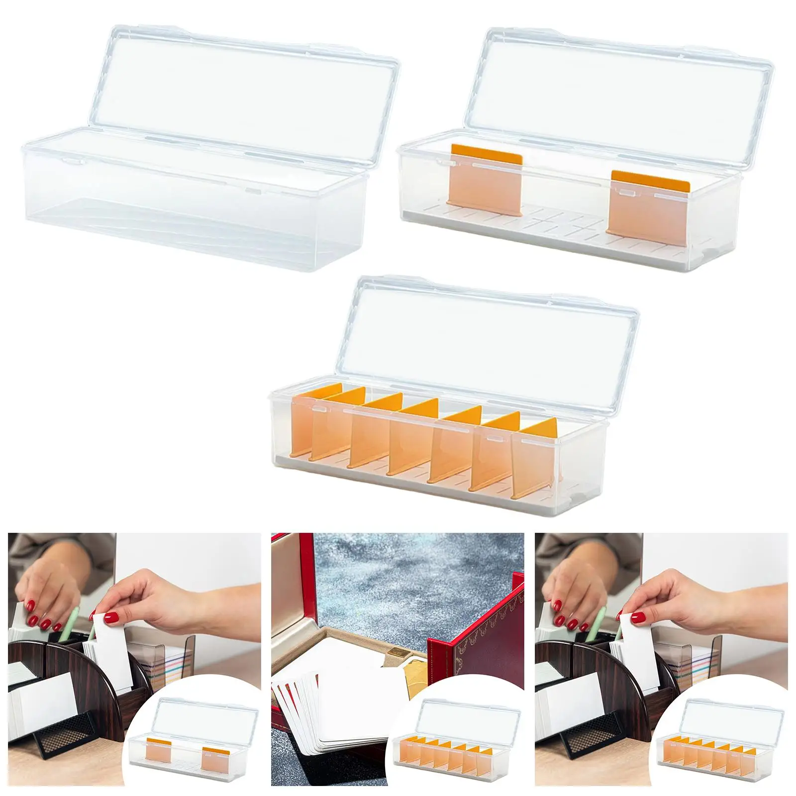 Trading Card Storage Box Storage Case Transparent Portable Container Organizer