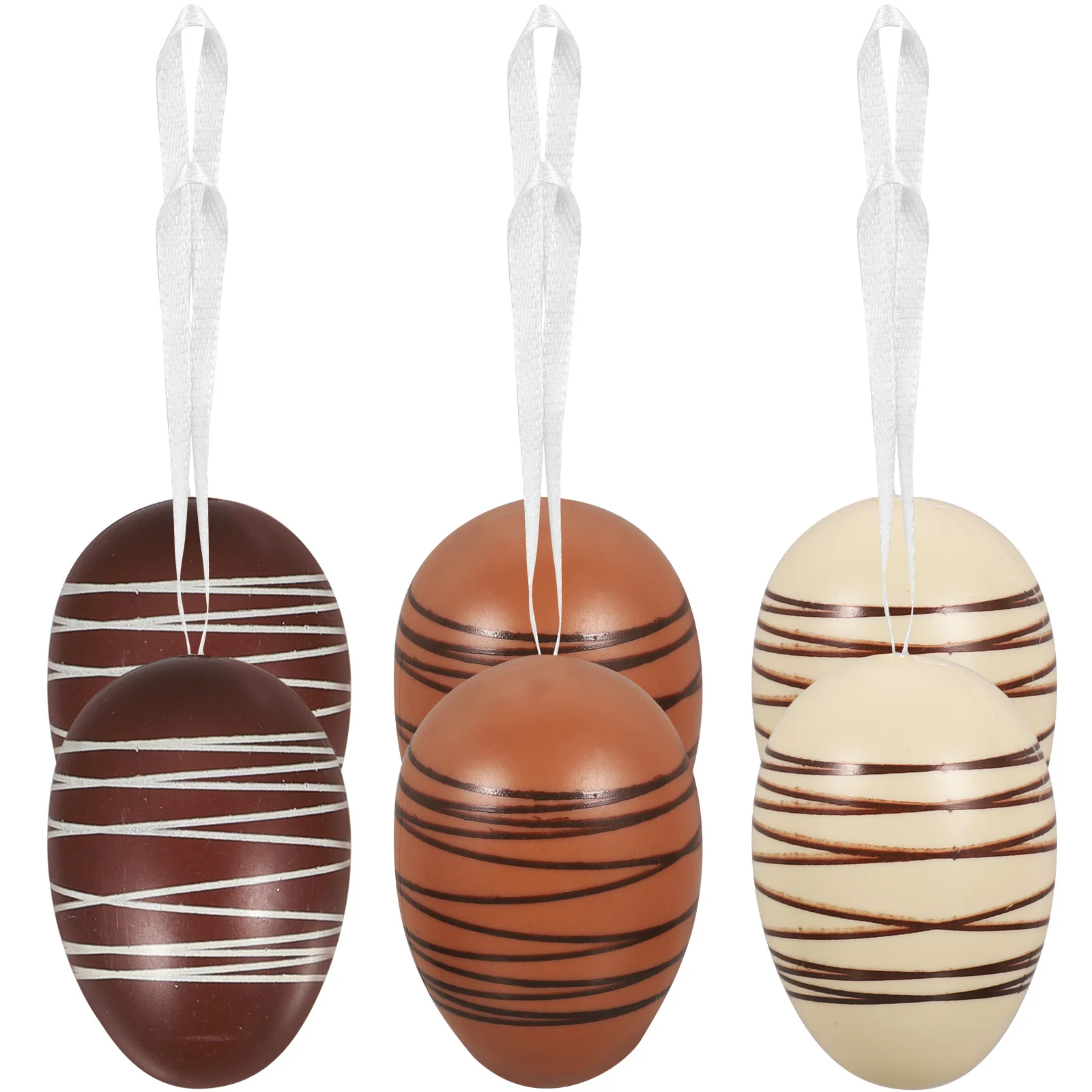 

6Pcs Easter Egg Hanging Ornaments Colorful Adorable Egg Pendants Decorative Easter Decor Party Hanging Decorations