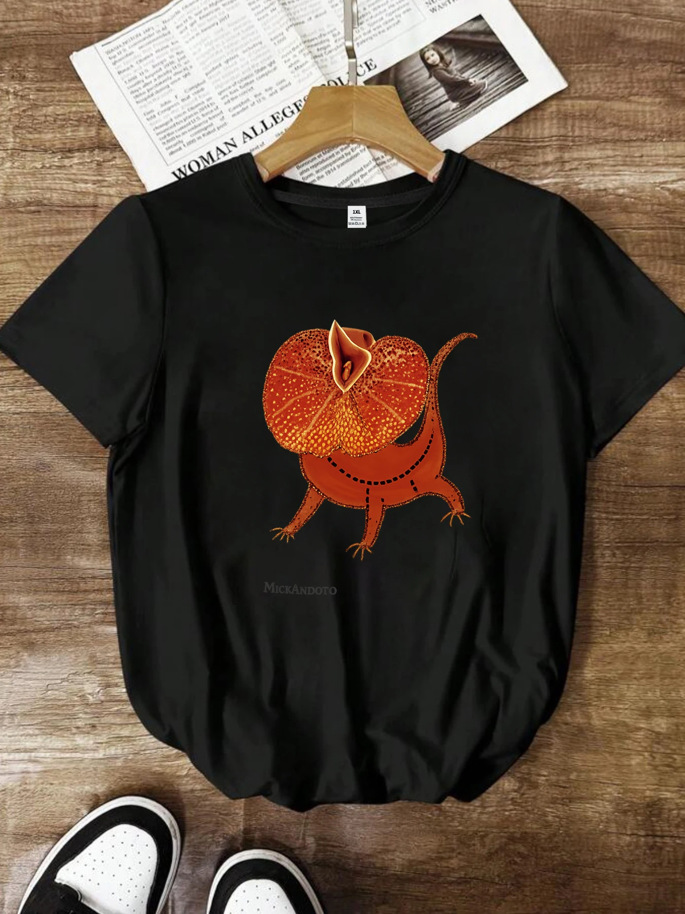 

【WY3506668】Женская футболка с круглым вырезом и принтом под кожу ящерицы, летняя повседневная модель с коротким рукавом, универсальный топ в уличном стиле для женщин