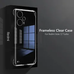 Frameless Slim Clear Hard Back Cover Case On For Xiaomi Redmi Note 12 Turbo Note12 Turbo 5G ShockProof Coque Phone Cases
