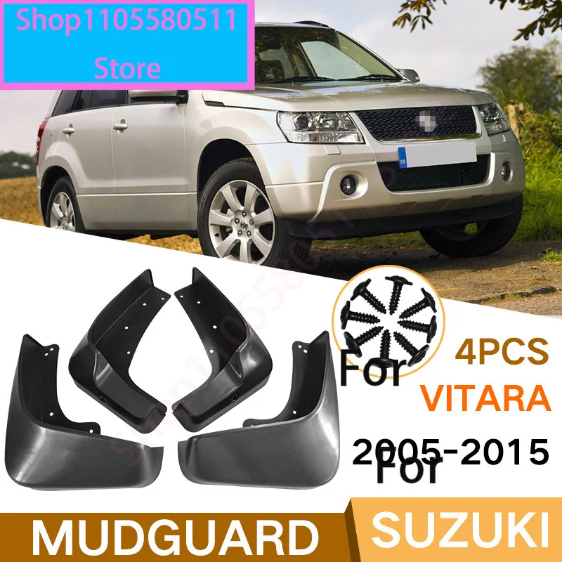 for SUZUKI VITARA 2005-2015 Car Mud Fenders Car Modification Accessories Front And Rear Wheel Fenders 4Pcs/set