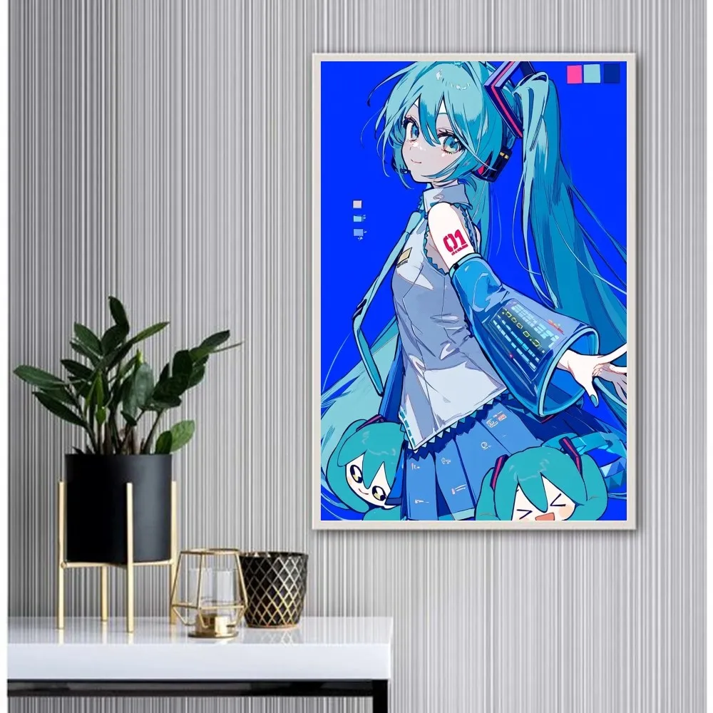 1PC Hatsune Miku Poster Paper Print Home Living Room Bedroom Entrance Bar Restaurant Cafe Art Painting Decoration