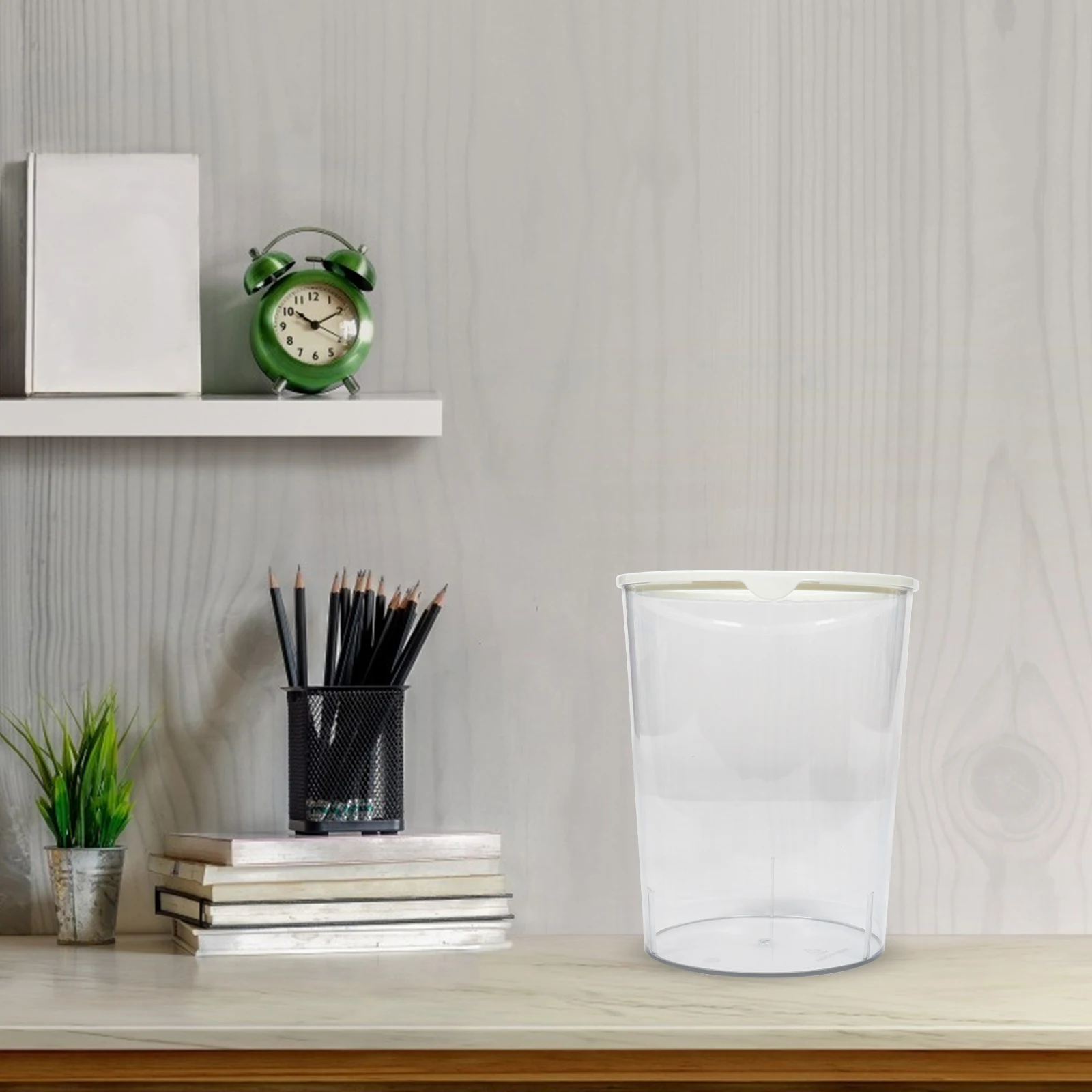 

Round Trash Can Garbage Wastebasket Cans Bathroom Plastic Kitchen Bin Car Modern