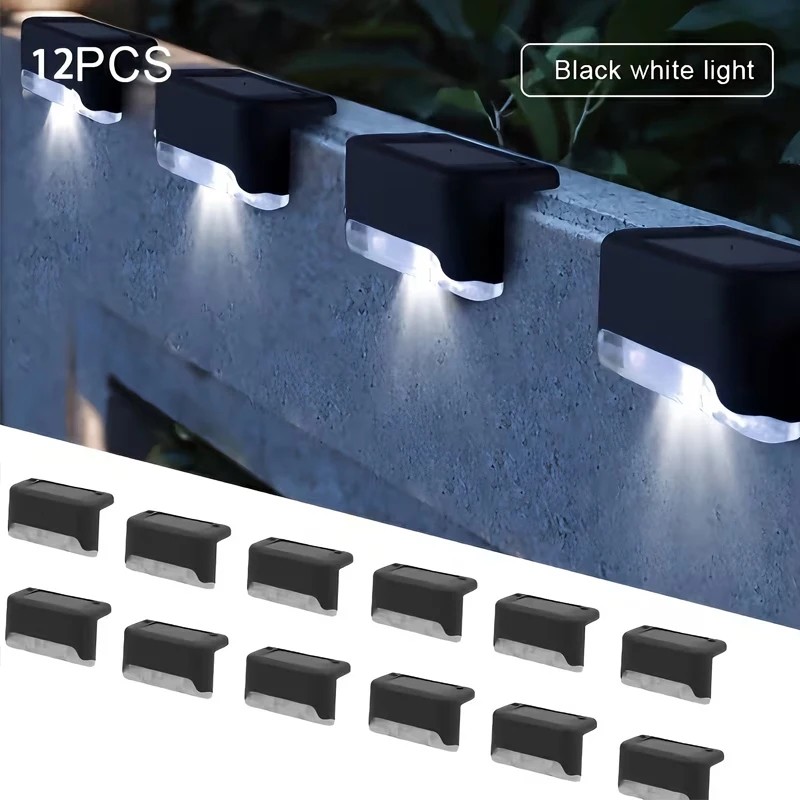 

4/8/12/pcs Solar LED Lights Outdoor Garden Light Deck Lamp Solar Stairs Light Waterproof Solar Step Lamp Patio Garden Decoration