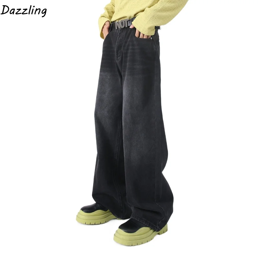 

Simple Ins Y2K Jeans Men Loose Retro Straight Denim Trousers High Waist Classic Cowboy Pants Streetwear