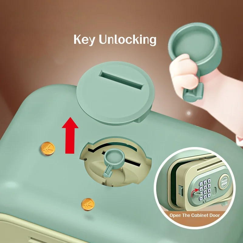 Elektronisches Geldautomat-Sparschwein für Kinder, Passwortgeschützt, Spardose, Münze, Bargeld, Puzzle-Spielzeug für Jungen und Mädchen