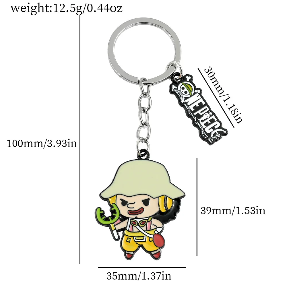 Anime Eendelige Sleutelhanger Luffy Chopper Cartoon Model Ketting Rvs Steel Dog Tag Dubbelzijdig Speelgoed Hanger Cadeau Accessoires