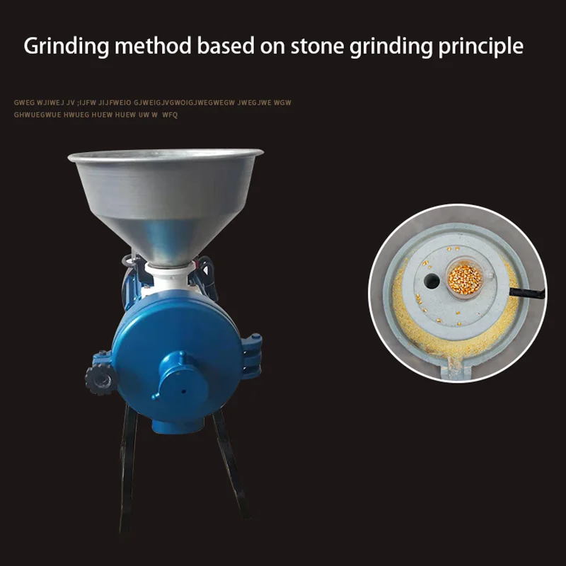 Electric Grain Mill Grinder Sesame Paste Grinding Machine Dry Wet Dual-purpose Mill Multi Functional Grain Corn Grinder