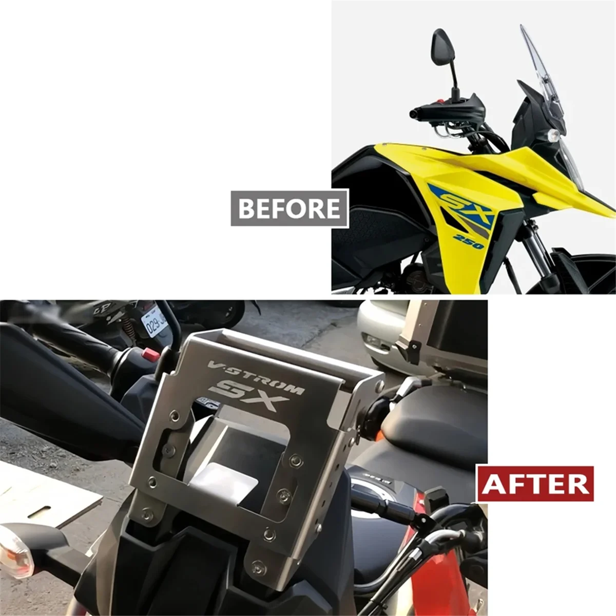 ل V-Strom 250Sx دراجة نارية الملحقات رفع الزجاج الأمامي الملاحة قوس لتحديد المواقع ل V-Strom 250Sx 250 Sx 2022 2023 2024