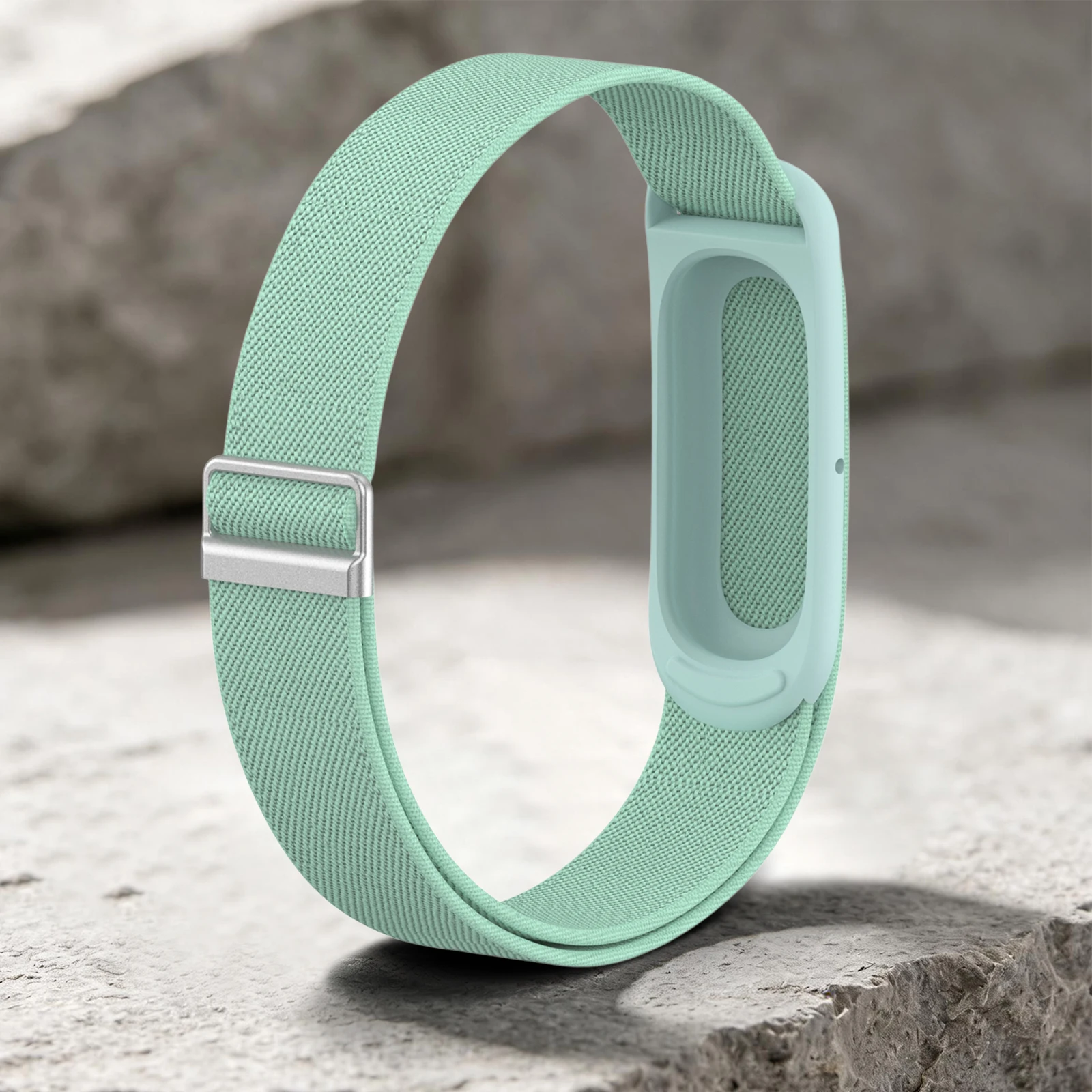 Elastic Woven Nylon Band for Fitbit Air Adjustable Metal Clasp Breathable Leopard Print Quick Install Strap
