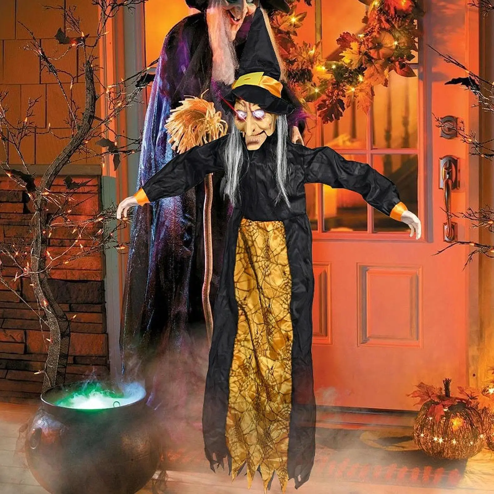 

Halloween Hanging Witch Halloween Spooky Prop for Entrance Gate Patio Walls