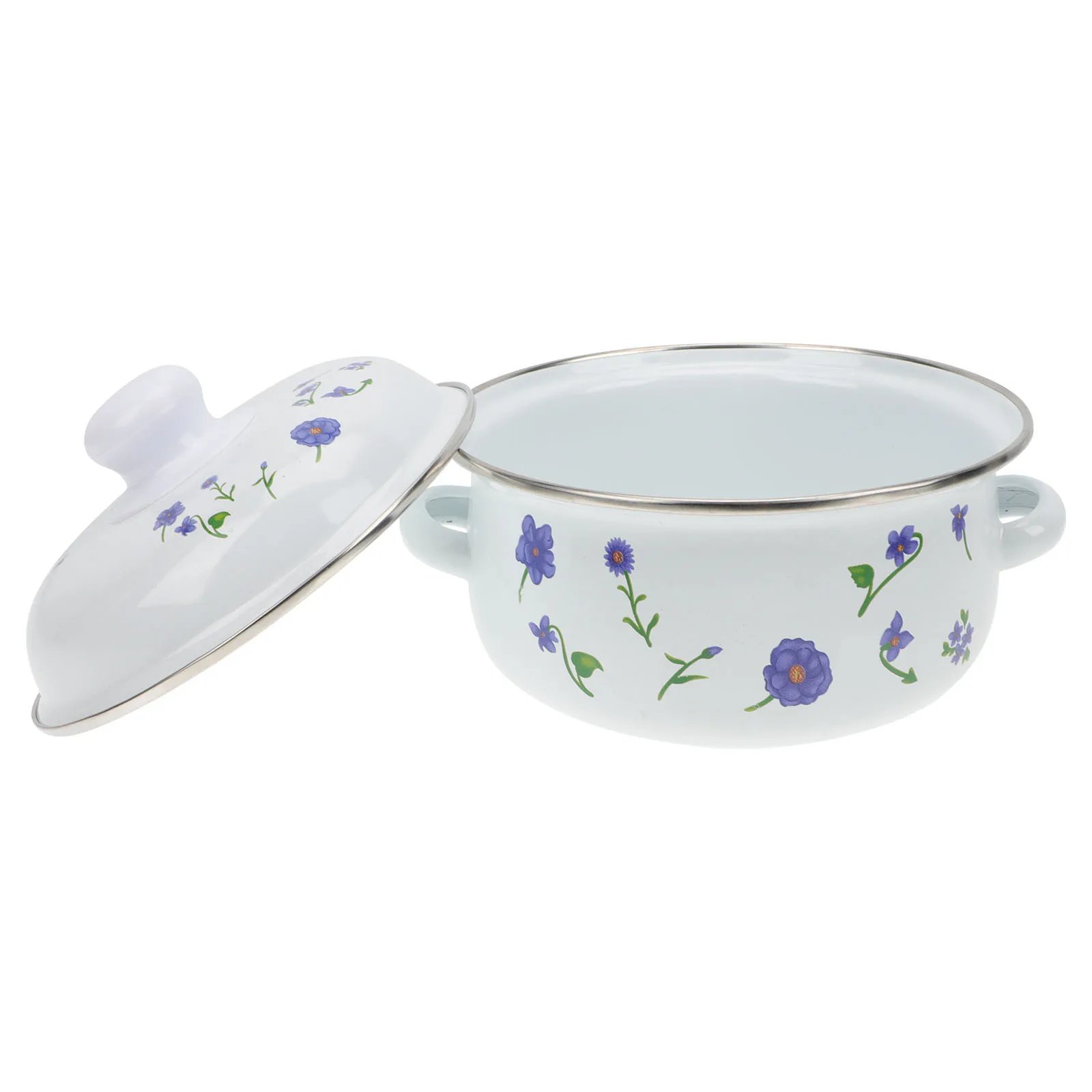 

Two Handled Enamel Soup Pot Lidded Stew Pot Household Cooking Supply Heat Retention Stockpot Enamel Stockpot Non-Stick Saucepan