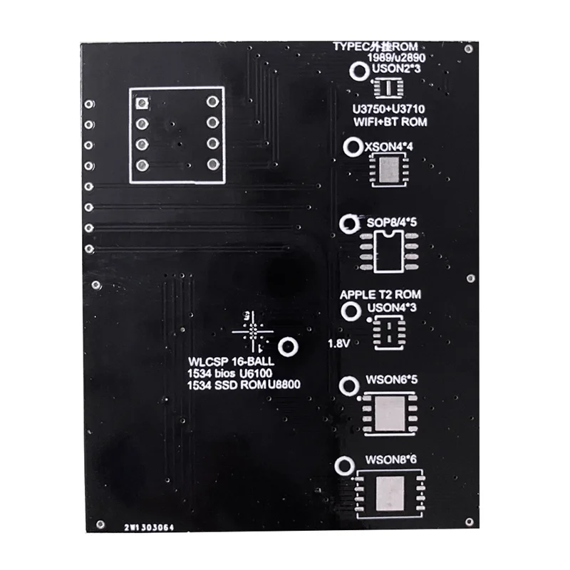 رقاقة قراءة والكتابة Bios المقبس لماك بوك اير ، SSD Rom حامل ، نوع C ، T2