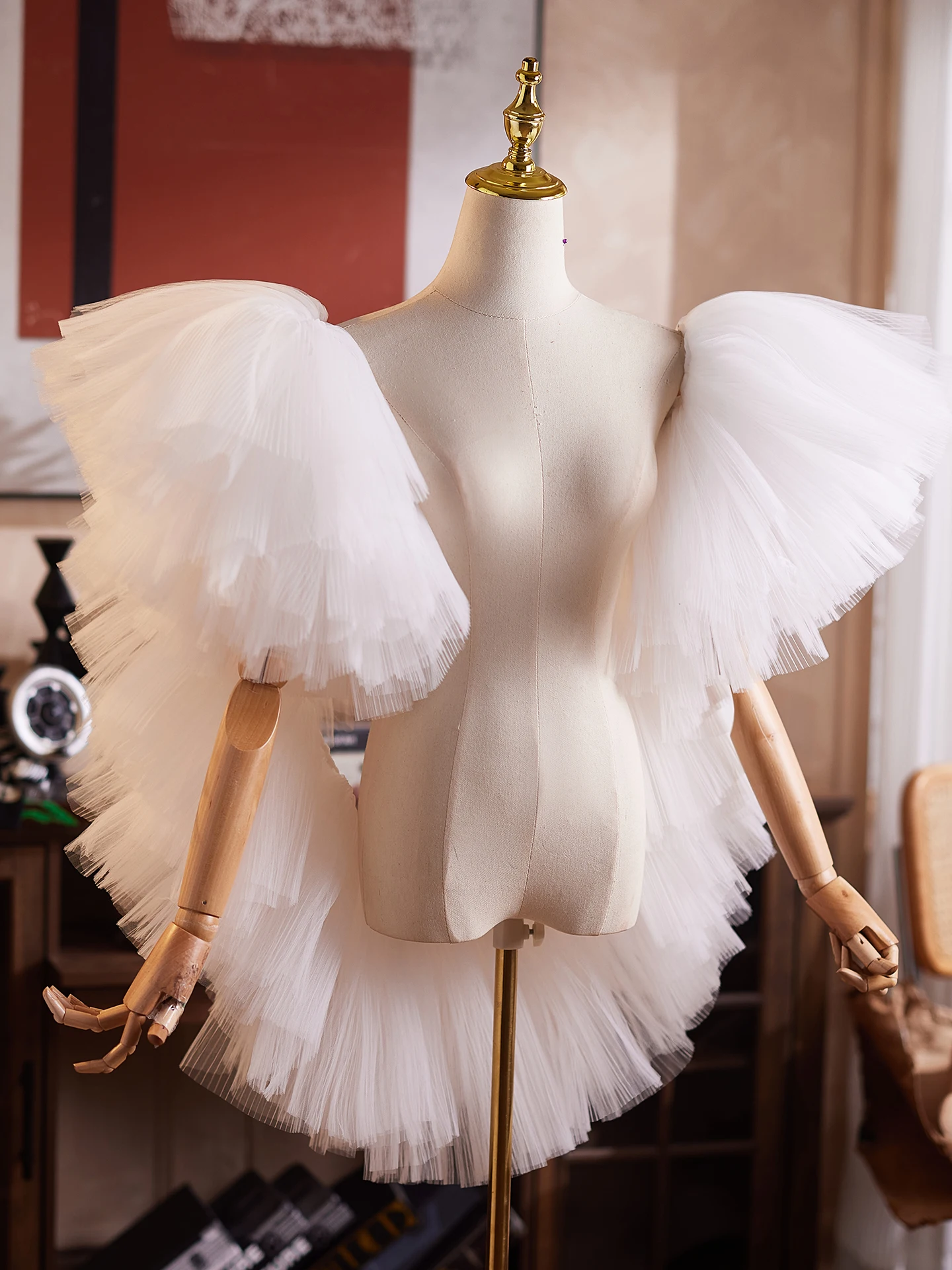 handmade-white-mesh-shawl-photography-props-performance-outfit-accessories-evening-gown-outerwear-elegant-high-end-style