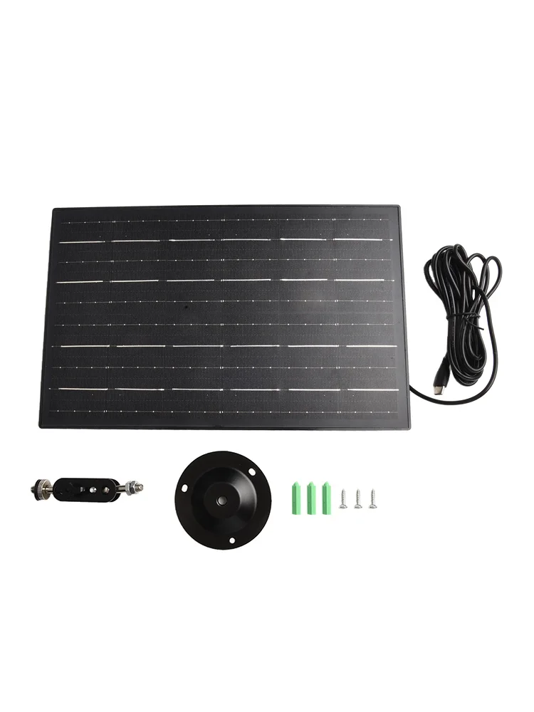 Solar Camera Charger Solar Panel 10W 5V 284*184*8MM ABS+PC IP65 Waterproof Solar Camera Charging Board Gardens