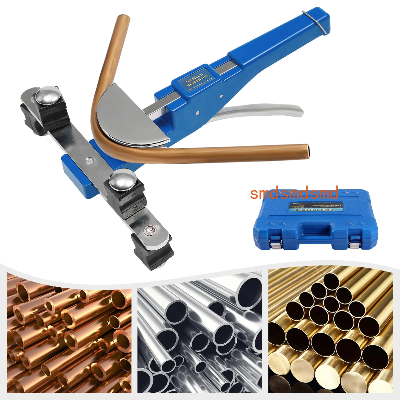 

CT-999F Manual Tube Bender Copper Tube Bending Tool Set Manual Tube Bending Machine for 6-22MM Aluminum Copper Tube, Blue