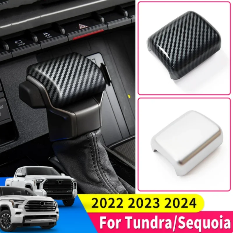 

For 2022 2023 2024 Toyota Tundra Sequoia Upgrade Carbon Fiber Design Interior Accessories Gears Protection Sticker Modification