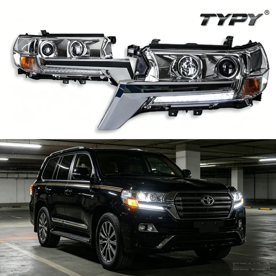 

Plug and Play Car For Toyoto Land Cruiser2016-2020Headlight Upgrade Modified To New DRL Dynamic Turn Signal LED Headlight