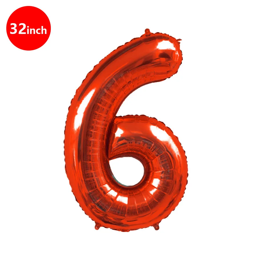 1 Stück 32 Zoll Rot-Schwarzer Aluminium Digitalballon Geburtstagszahl 012345789 Dekorationsballons für Fotografie – Detail 10