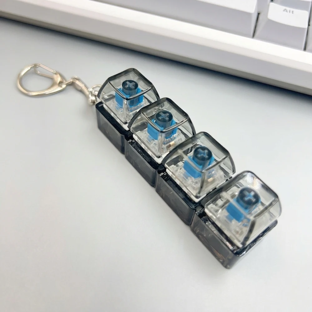 Mechanical Keyboard Switch Fidget Toy Keychain Portable Stress Relief Sensory Gadget Plastic Testing Tool For Office Fans
