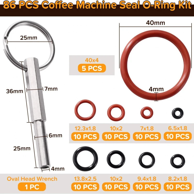Jura Silicone Seal Ring Set + Repair Tools – Coffee Machine Gasket Replacement Kit
