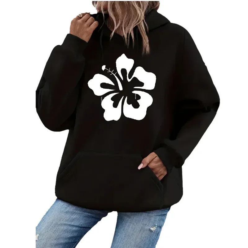 Men's and Women's Plus Size Printed Top, Loose Casual, Soft, Comfortable and Breathable, Outdoor Sports Loose Pullover Hoodie