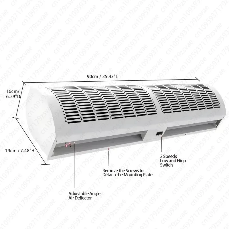 Air Curtain Entrance Door Air Curtain 900mm 1200mm 1500mm 1800mm Space Saving Powerful Wind