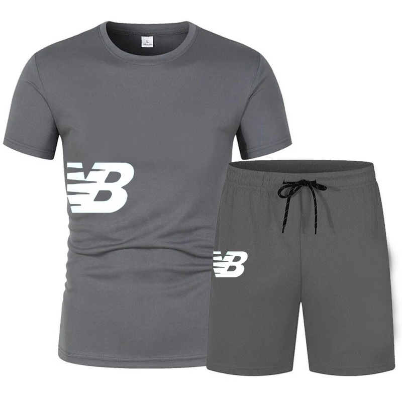 

Men's breathable and comfortable top, sports pants, quick drying sports two-piece set, casual and fashionable 2026 summer short