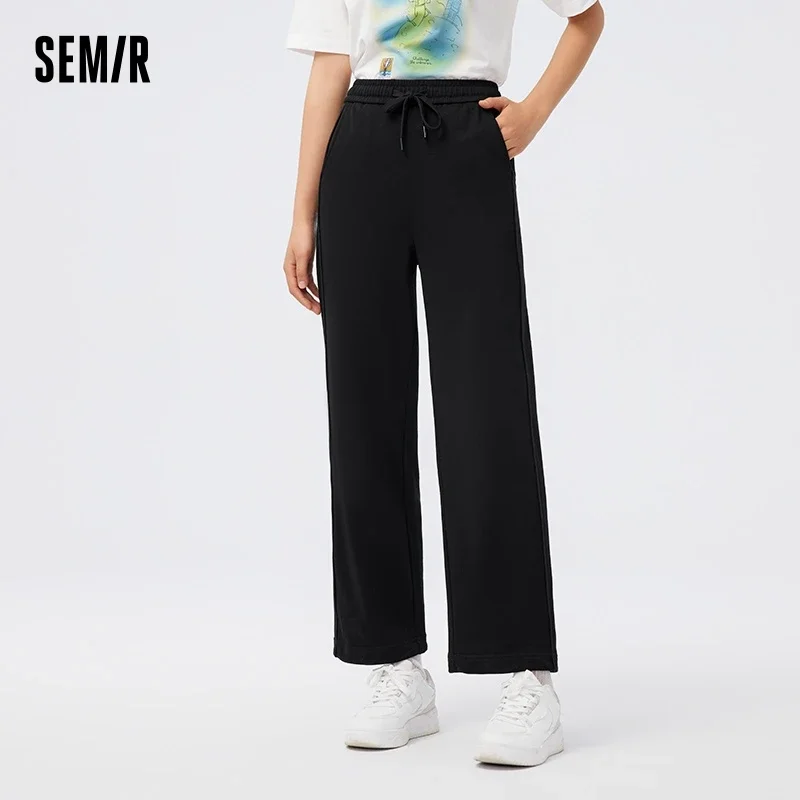 Semir Casual Pants Women Jogger Pants Color Block Leg-Lengthening Autumn Trendy Retro Textured Checkerboard Sweatpants