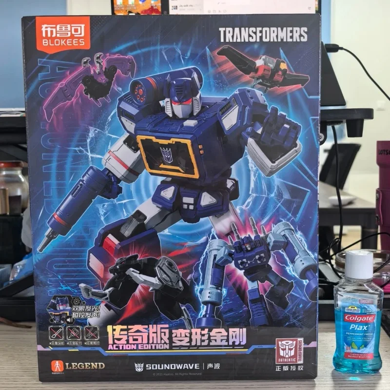 Disponibile Blokees Soundwave Action Edition assemblaggio modello mobile giocattolo G1 Rumble Ravage pacchetto di accessori per attacco ad onde d'urto