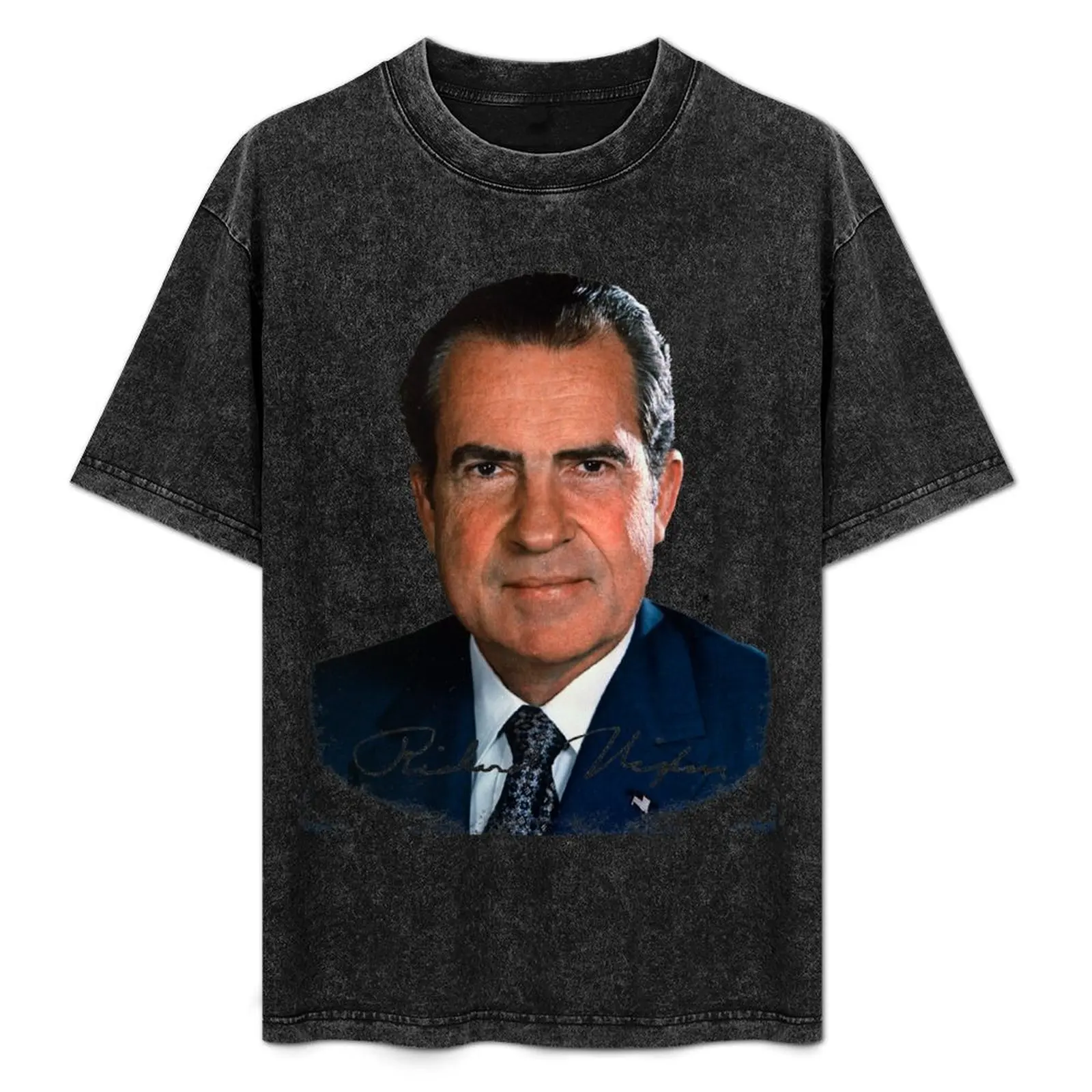 Camiseta Richard Nixon, camiseta informal básica de estilo urbano