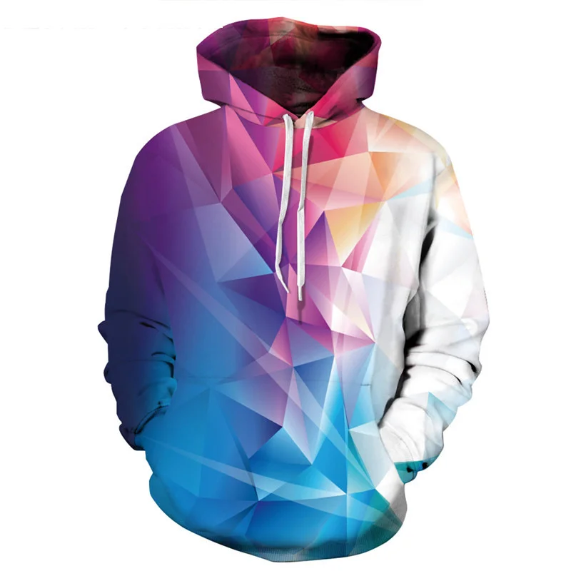 

3d Hoodies Cube Sweatshirts men Geometry Hoodie Print Colorful Hoody Anime Unisex Hip Hop Pullover Fashion High Quality Tops