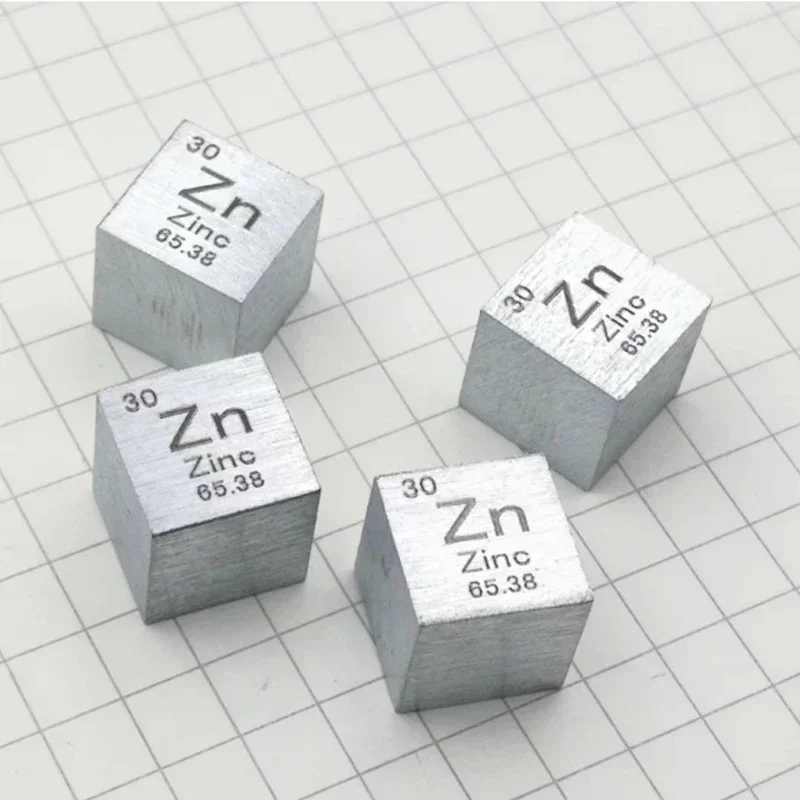 10*10*10mm Metal Zinc Periodic Table Cube Zn Pure Zinc Cube Wonderful Element Collection Craft