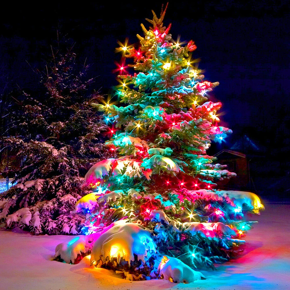 Impermeável LED String Light, Lâmpadas Coloridas, Garland de Rua, Conectável, RGB, Natal, Decoração de Casamento, G40, US 110V, 15m