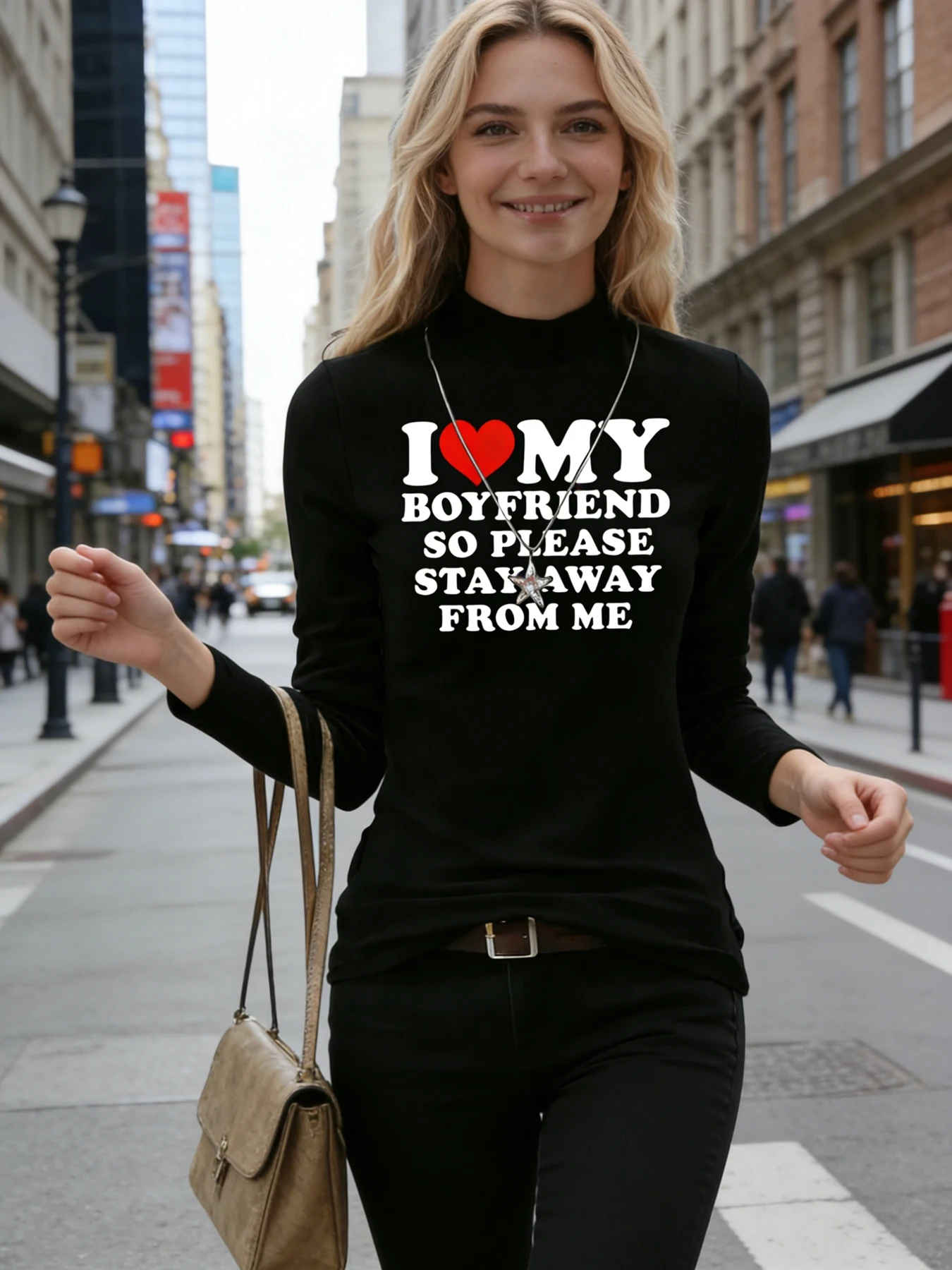 Dames T-shirt met opstaande hals en lange mouwen Witte rozenprint Casual blouse Basic dagelijks T-shirt Zachte warme top voor dagelijkse kleding