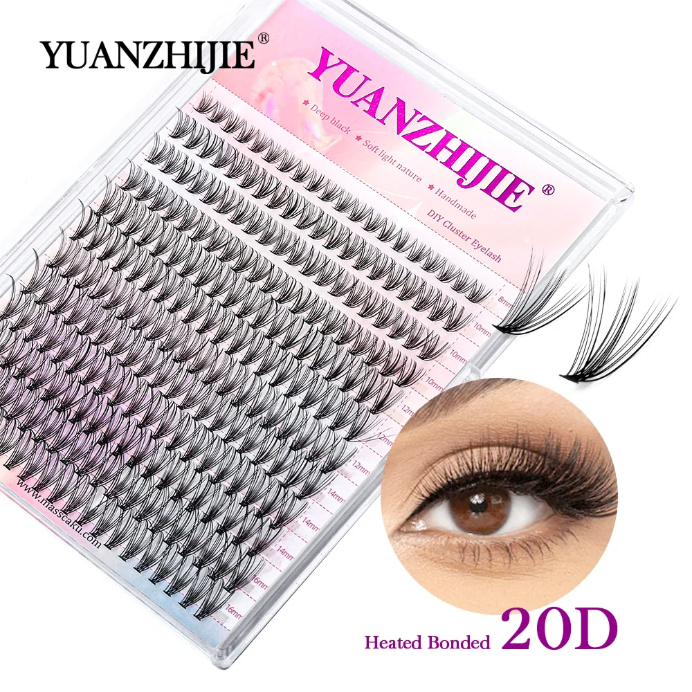 

YUANZHIJIE NEW DIY Clusters Eyelash Extension Dovetail Segmented Dramatic Lash Bundles Soft Comfortable False Eyelashes Makeup