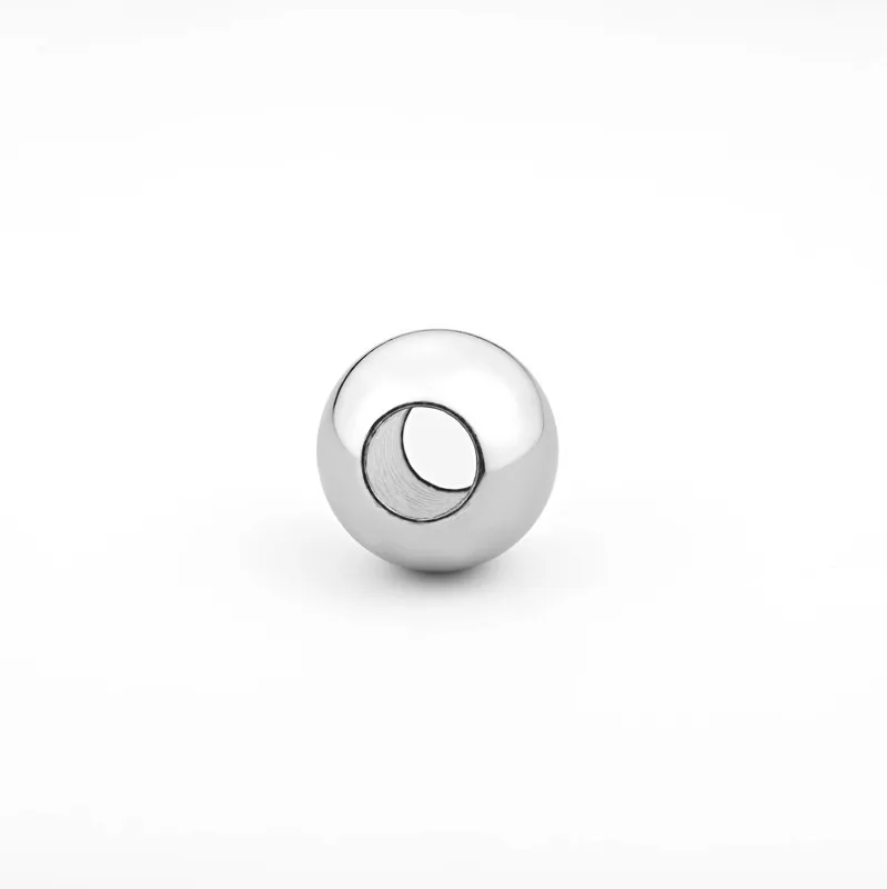 Solidne kulki ze stali nierdzewnej 304 z otworami przelotowymi bez gwintu 20 mm 25 mm 30 mm 35 mm 40 mm 45 mm 50 mm 55 mm 60 mm Słaby magnetyczny — zdjęcie 7