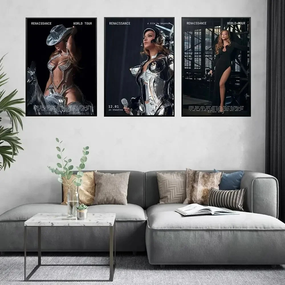 Vintage Canvas Posters Singer Music Album Diva Beyonce Renaissance Poster Classic Wall Art Retro Prints For Home Room Wall Decor