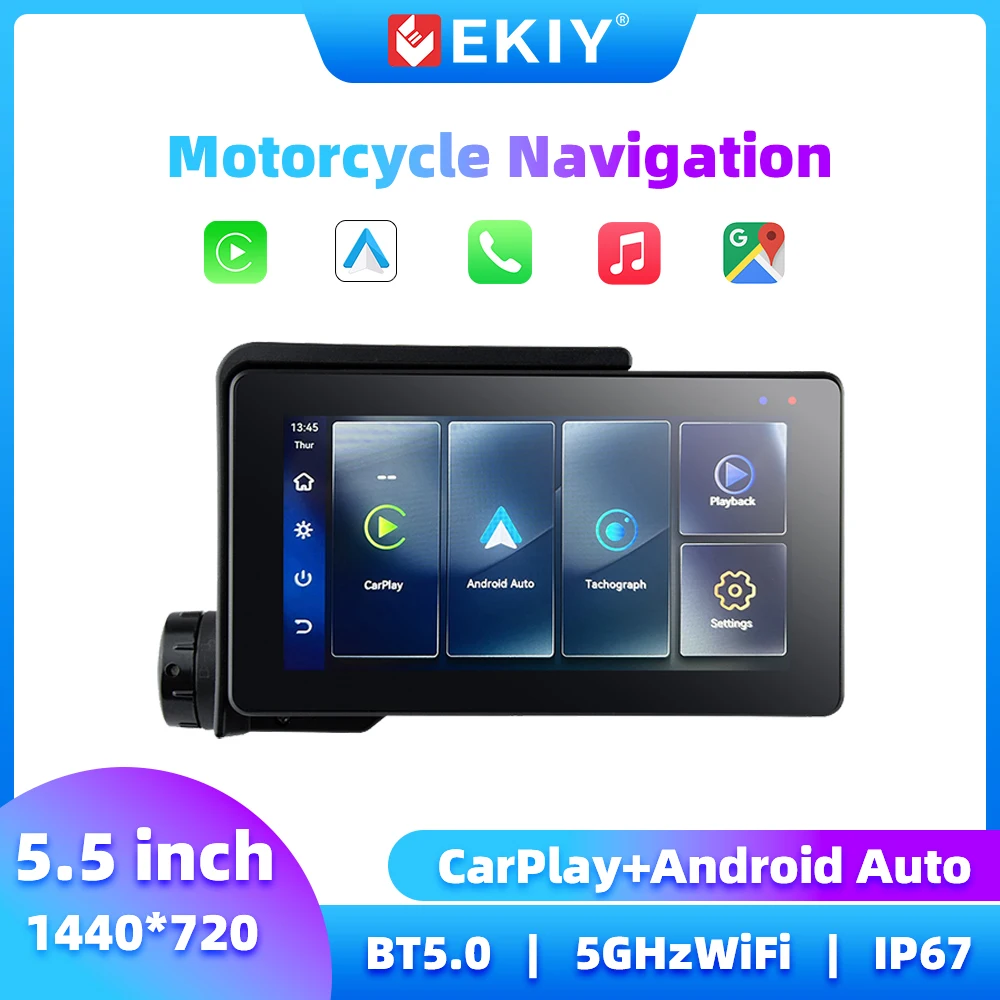 

EKIY Motorcycle Carplay Screen for BMW R1200GS ADV/ R1250GS ADV Monitor Wireless Carplay Android Auto Display Motorcycle GPS