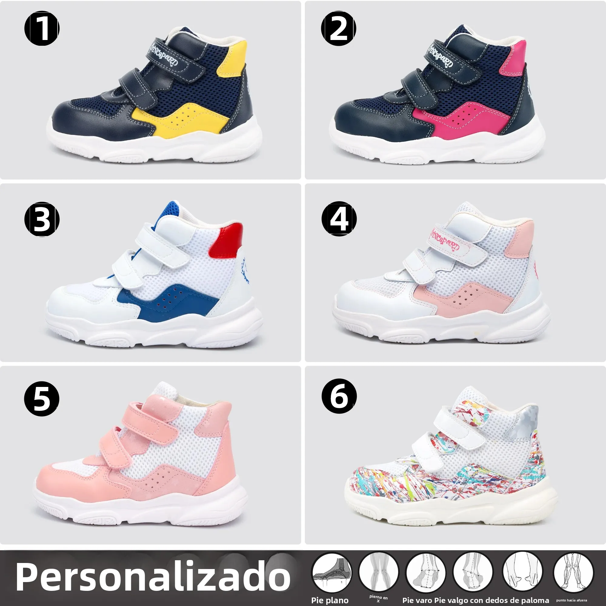 Zapatos ortopédicos AFO para niños y niñas, zapatillas correctoras para primeros pasos con soporte para el arco